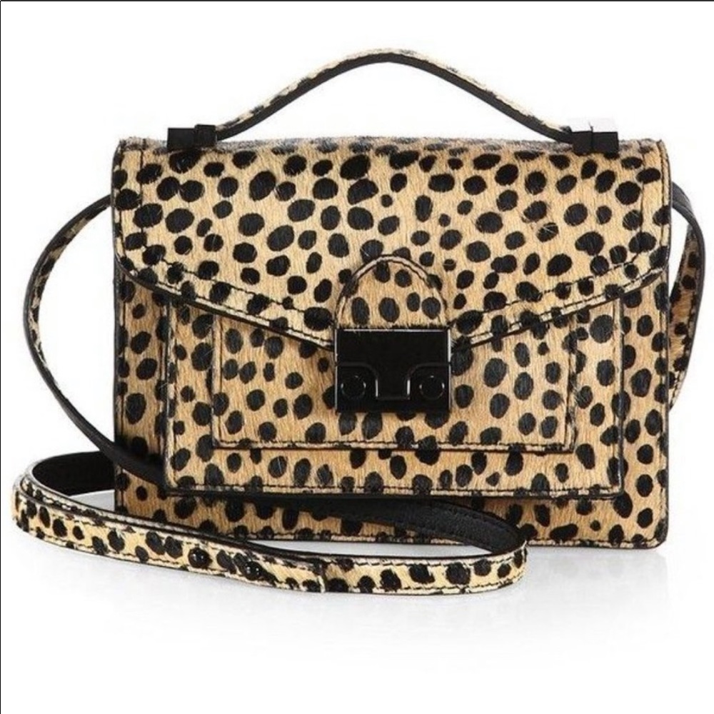 Loeffler Randall Mini Calf-Hair Crossbody Bag